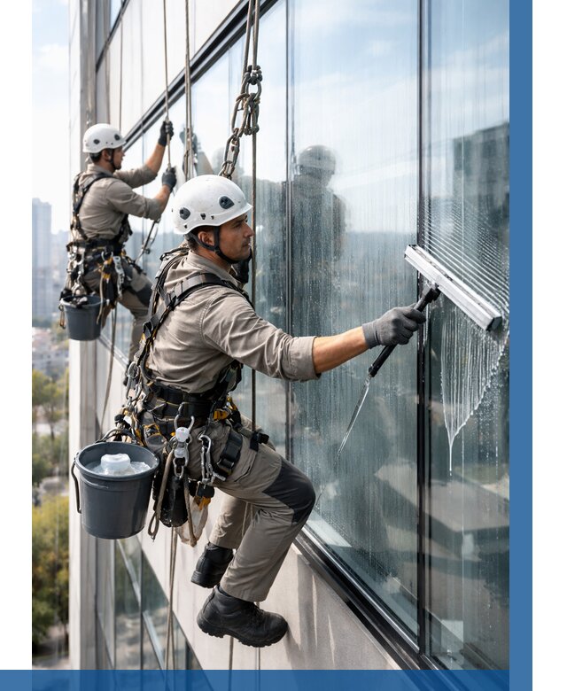 Мойка окон альпинистами в Шахтах от 4884 р. | ВЫСОТНИК-Шхт