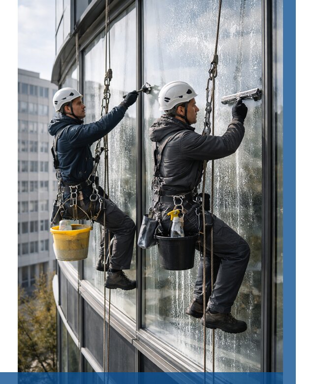Мойка панорамных окон в Шахтах от 380 р. заказать у ВЫСОТНИК-Шхт