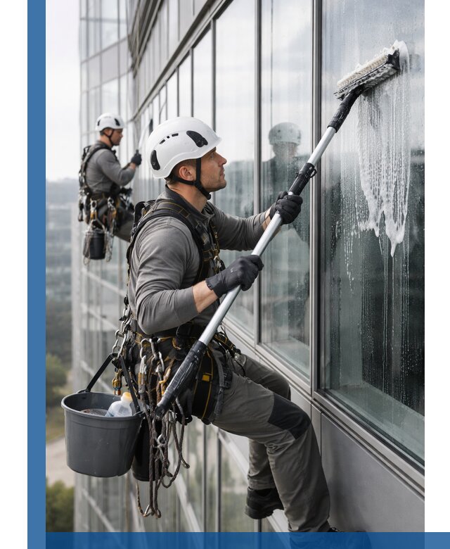 Высотная мойка сплошного остекления с выездом в Шахтах
