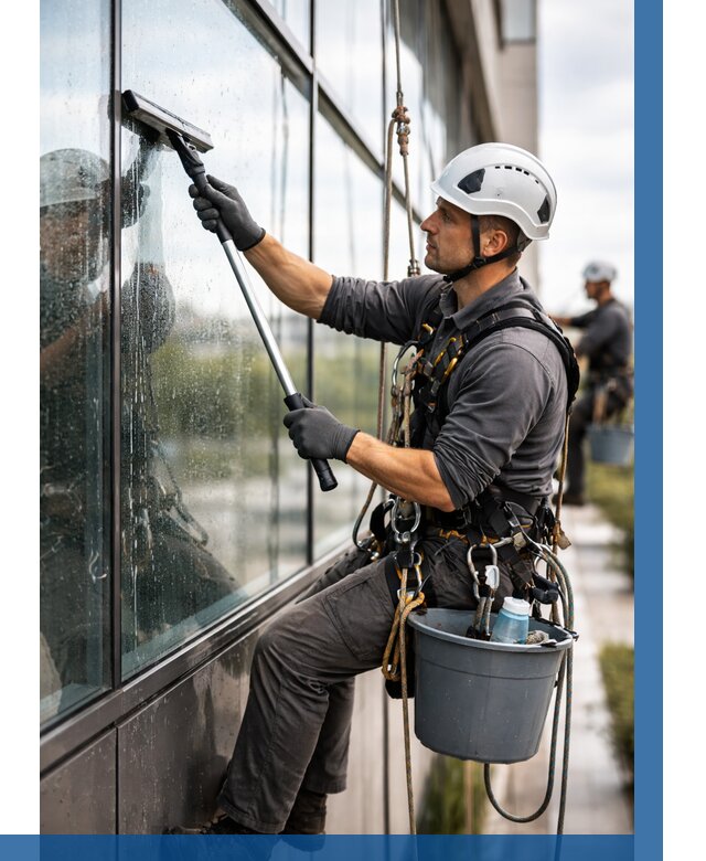 Мойка стеклянных фасадов в Шахтах от 217 р. | ВЫСОТНИК-Шхт