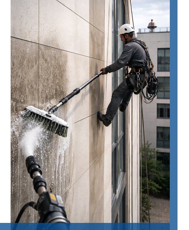 Мойка фасада из керамогранита в Шахтах от 326 р. | ВЫСОТНИК-Шхт