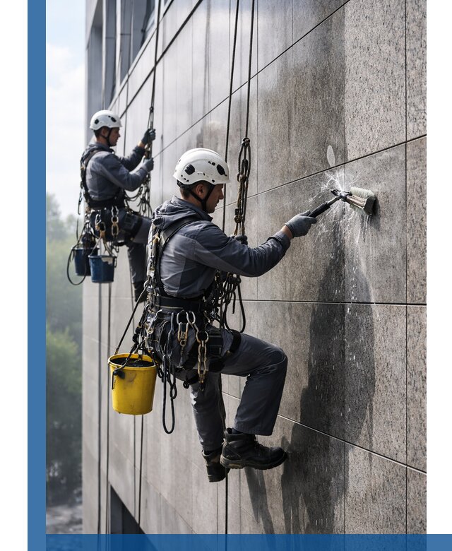 Профессиональная мойка фасада из керамогранита в Шахтах