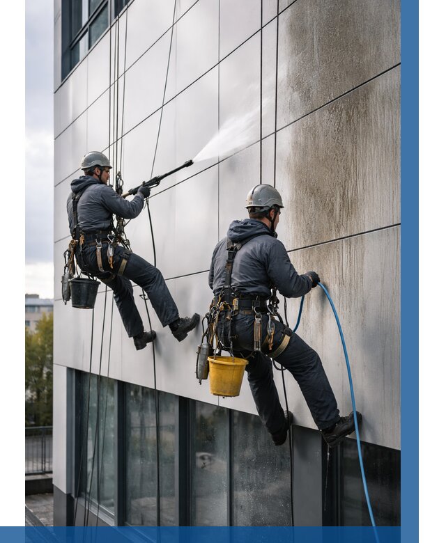 Мойка фасада из композита в Шахтах по цене от 326 р. | ВЫСОТНИК-Шхт