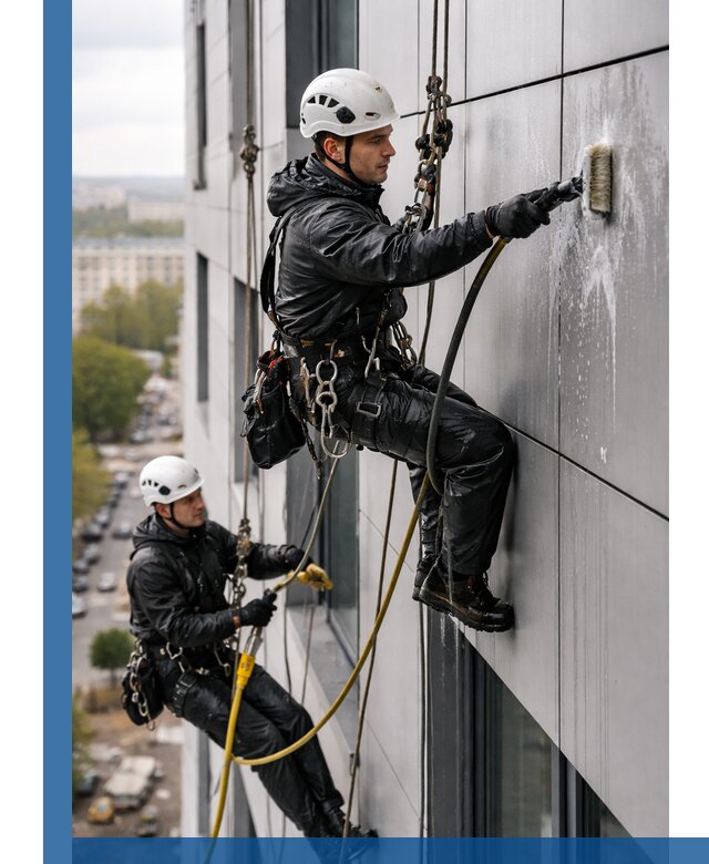 Профессиональная мойка фасада из композита в Шахтах