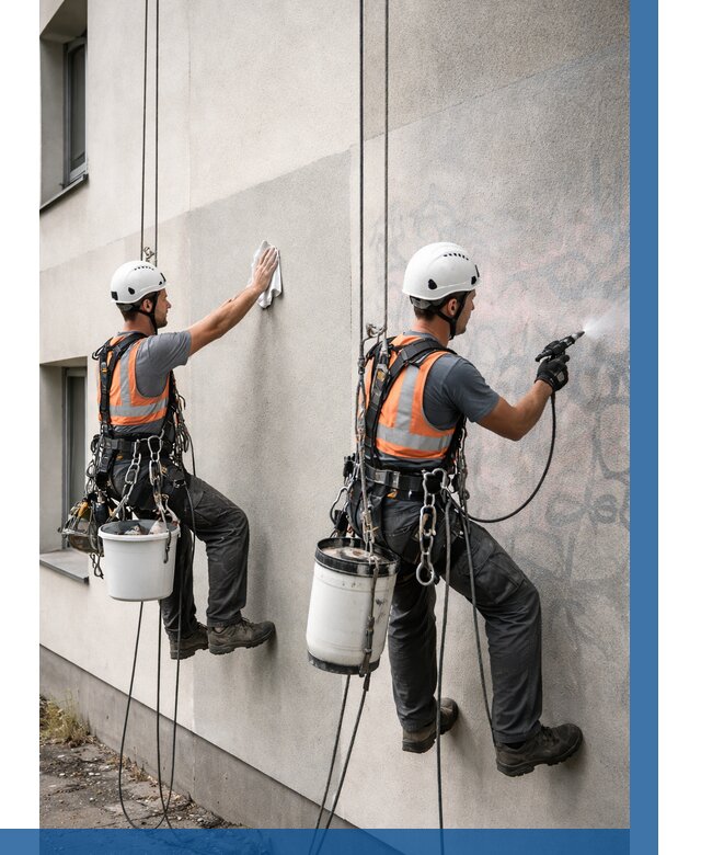 Антиграффити покрытие фасада в Шахтах от 651 р. | ВЫСОТНИК-Шхт