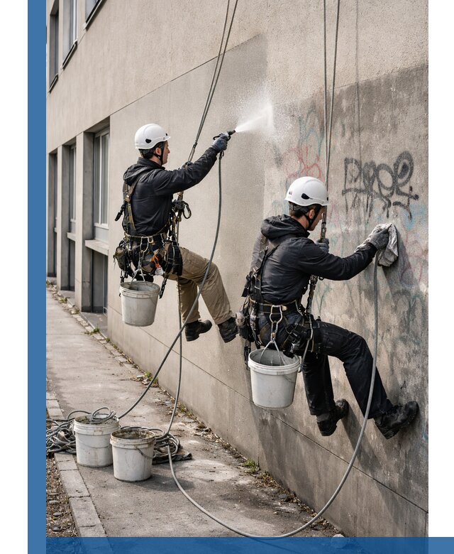 Антиграффити покрытие фасада с защитой от надписей в Шахтах