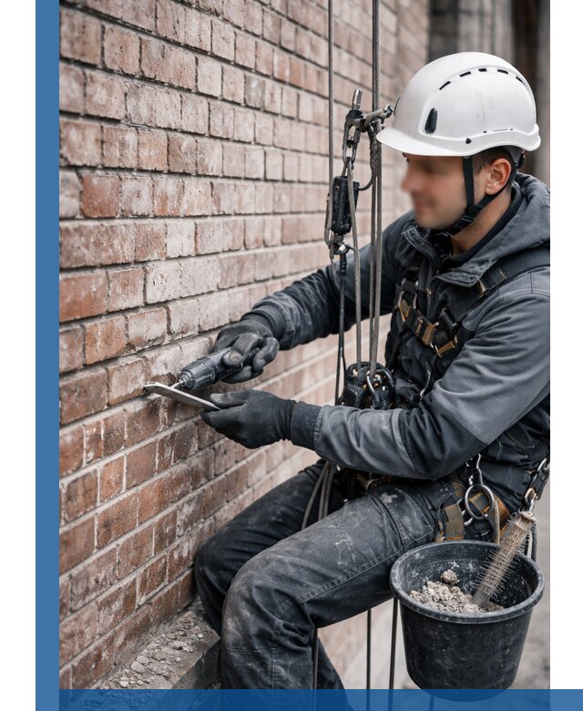 Расшивка кирпичных швов фасадов и стен, ремонт в Шахтах