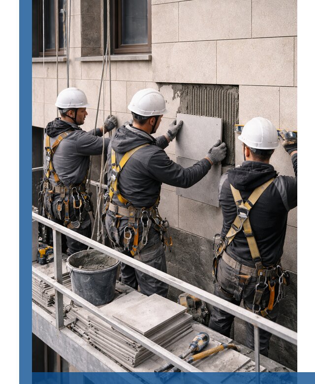 Ремонт облицовки фасада плиткой в Шахтах с гарантией