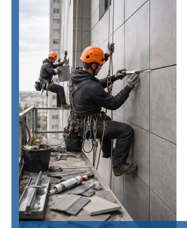 Профессиональный ремонт фасада из керамогранита в Шахтах