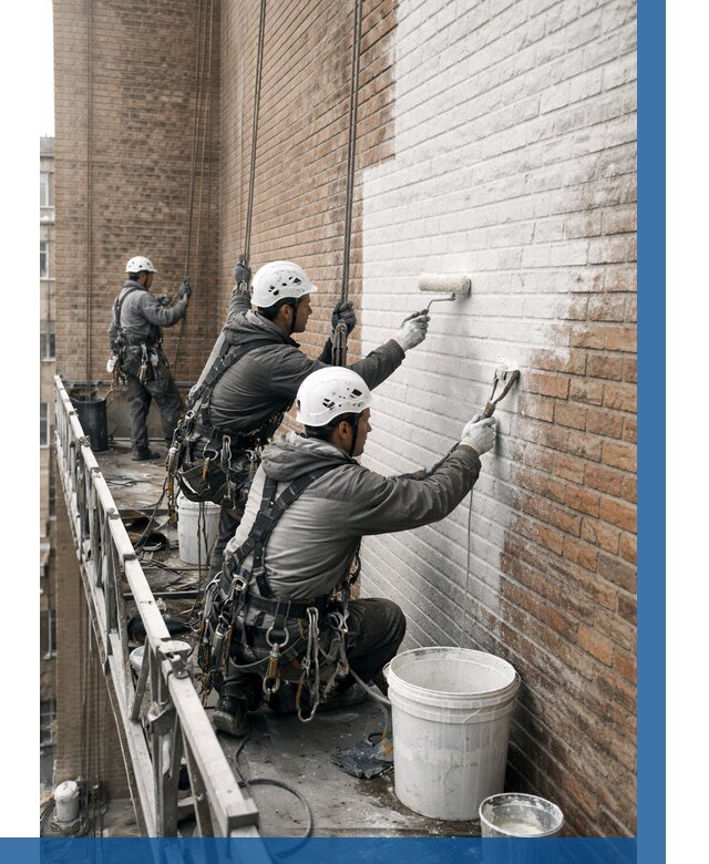 Покраска кирпичного фасада в Шахтах от 380 р. | ВЫСОТНИК-Шхт