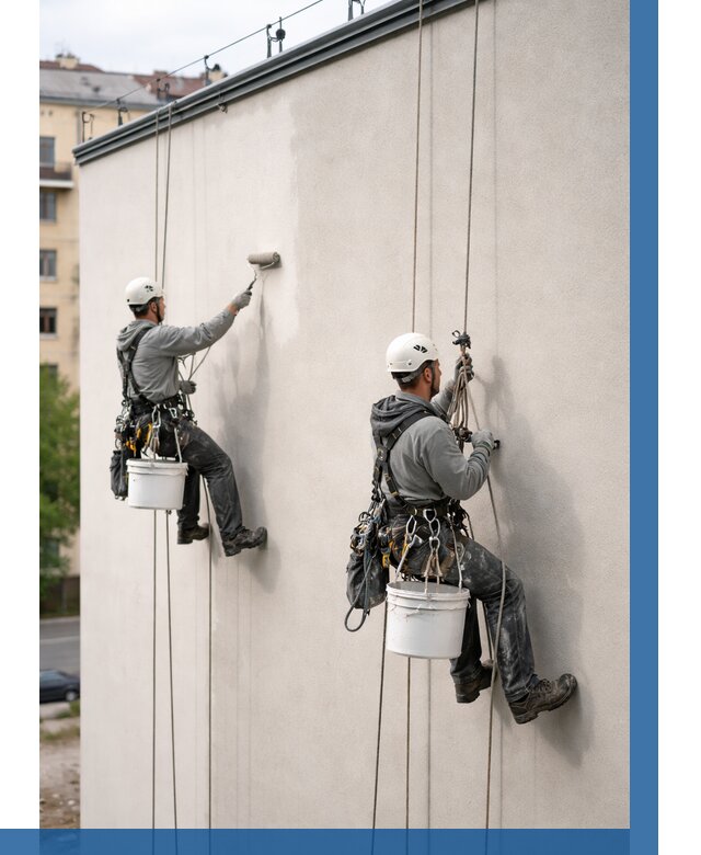 Покраска оштукатуренного фасада в Шахтах от 347 р. | ВЫСОТНИК-Шхт