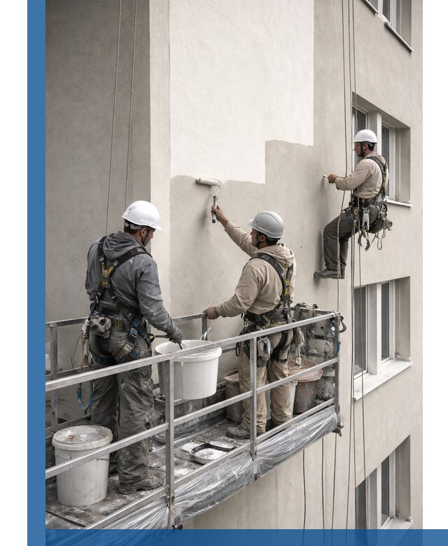 Покраска оштукатуренного фасада в Шахтах под ключ с гарантией