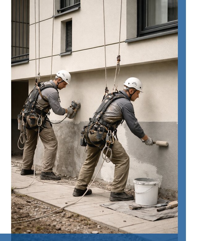 Окраска цоколя здания в Шахтах от 488 р. под ключ | ВЫСОТНИК-Шхт