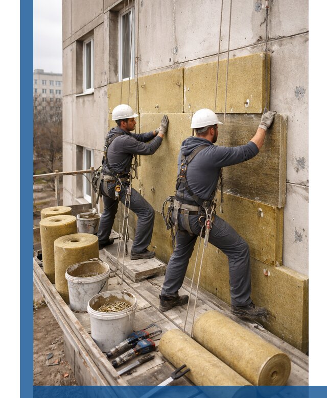 Утепление фасада минватой в Шахтах под ключ с гарантией