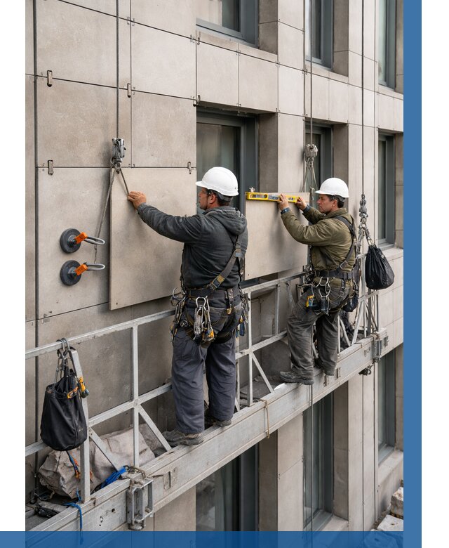 Монтаж керамогранита на фасад в Шахтах от 2713 р. | ВЫСОТНИК-Шхт