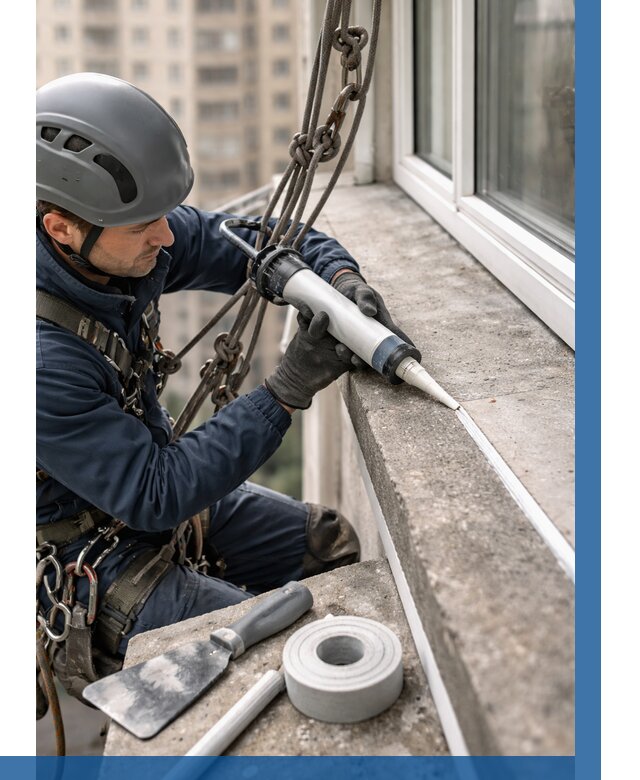 Герметизация балконного козырька в Шахтах от 4884 р. | ВЫСОТНИК-Шхт