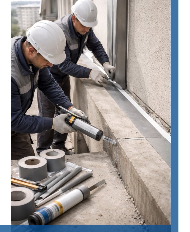 Герметизация примыкания балкона в Шахтах от 4884 р. | ВЫСОТНИК-Шхт