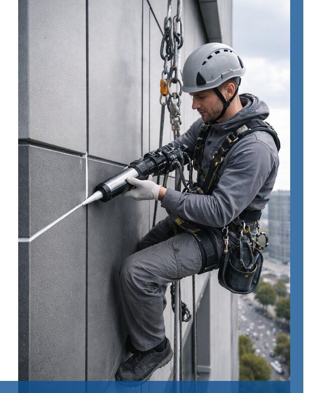 Герметизация стыков фасадных панелей в Шахтах от 7054 р.| ВЫСОТНИК-Шхт