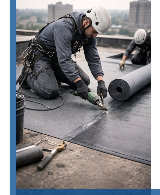 Ремонт мягкой кровли в Шахтах с выездом промальпинистов