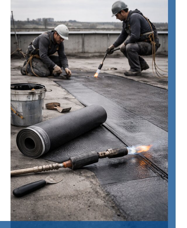 Ремонт рулонной кровли в Шахтах от 705 р. | ВЫСОТНИК-Шхт