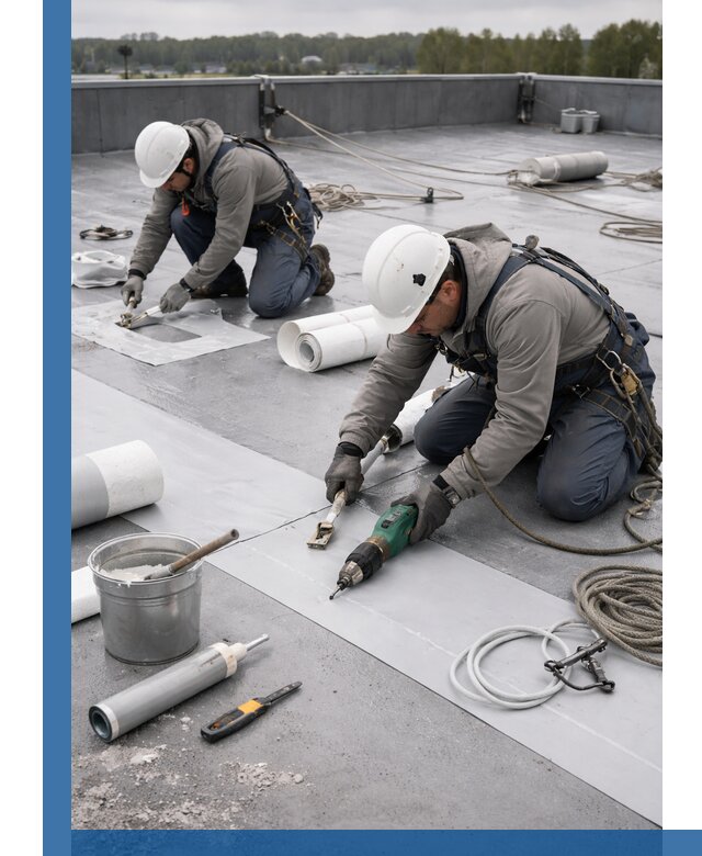 Ремонт мембранной кровли в Шахтах качественно и с гарантией