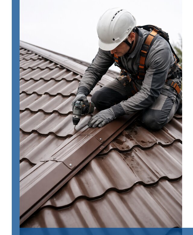 Ремонт металлочерепицы на крыше в Шахтах профессионально