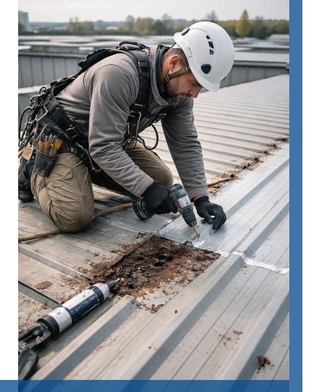 Ремонт профнастила на кровле в Шахтах от 760 р. | ВЫСОТНИК-Шхт