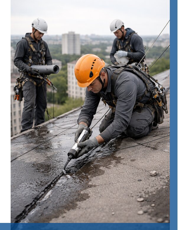 Устранение протечек кровли в Шахтах от 13024 р. | ВЫСОТНИК-Шхт
