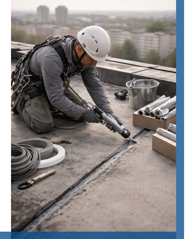 Герметизация швов кровли в Шахтах от 488 р./м2 | ВЫСОТНИК-Шхт