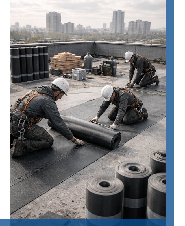 Монтаж мягкой кровли под ключ в Шахтах от 488 р. | ВЫСОТНИК-Шхт