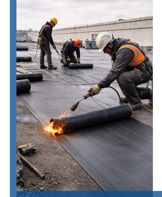 Монтаж наплавляемой кровли в Шахтах профессионально