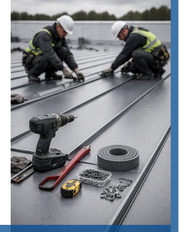 Монтаж фальцевой кровли в Шахтах от 1954 р. | ВЫСОТНИК-Шхт