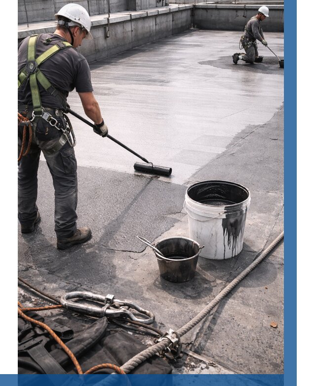 Гидроизоляция кровли жидкой резиной в Шахтах от 543 р. | ВЫСОТНИК-Шхт