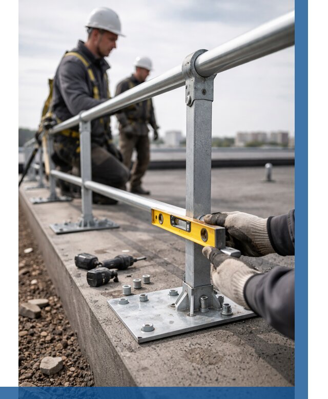 Монтаж кровельного ограждения в Шахтах от 1302 р. | ВЫСОТНИК-Шхт