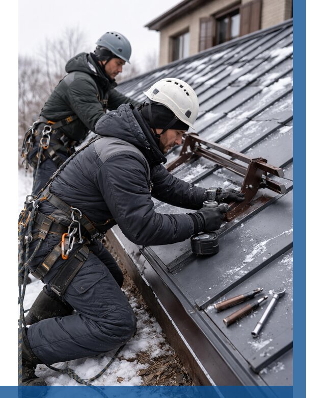 Монтаж снегозадержателей в Шахтах от 488 р. | ВЫСОТНИК-Шхт