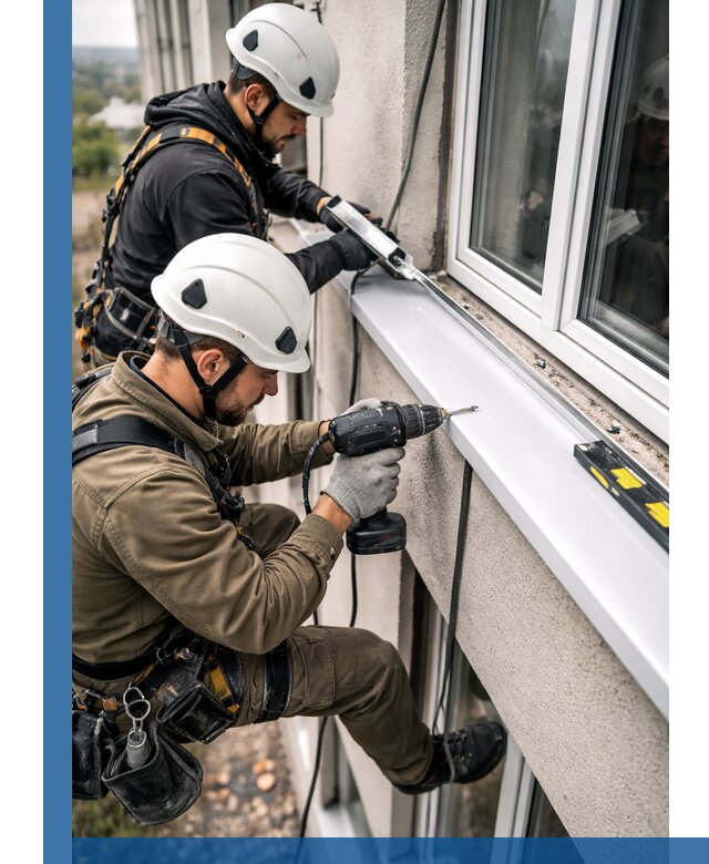 Профессиональный монтаж оконных отливов и отведения воды в Шахтах