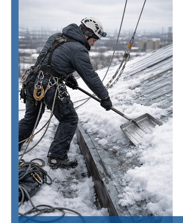 Профессиональная очистка кровли от снега и наледи в Шахтах