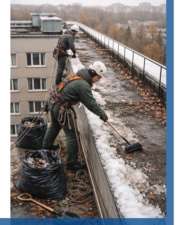 Очистка кровли по периметру в Шахтах от 597 р. | ВЫСОТНИК-Шхт