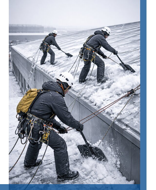 Очистка навесов от снега в Шахтах от 4884 р. | ВЫСОТНИК-Шхт