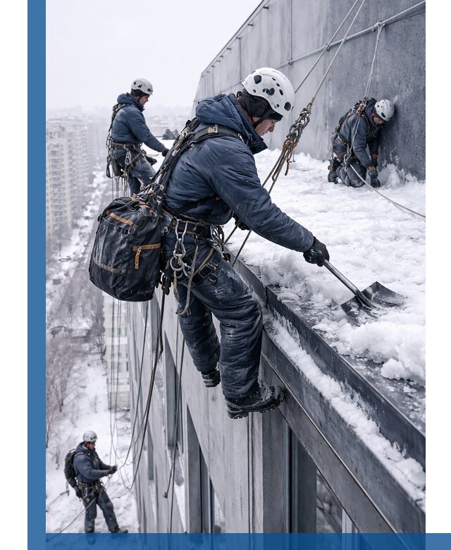 Абонентское обслуживание кровли зимой в Шахтах регулярный уход