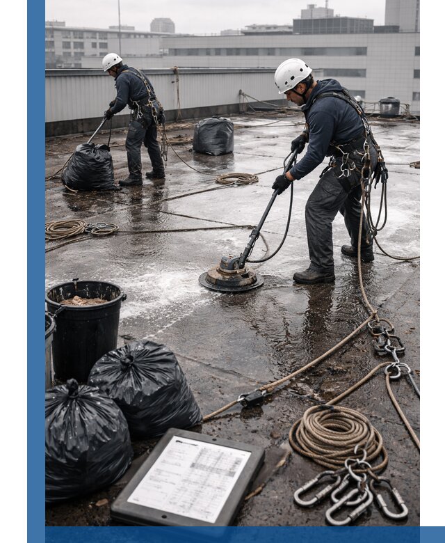 Плановая очистка кровли по графику в Шахтах для безопасности