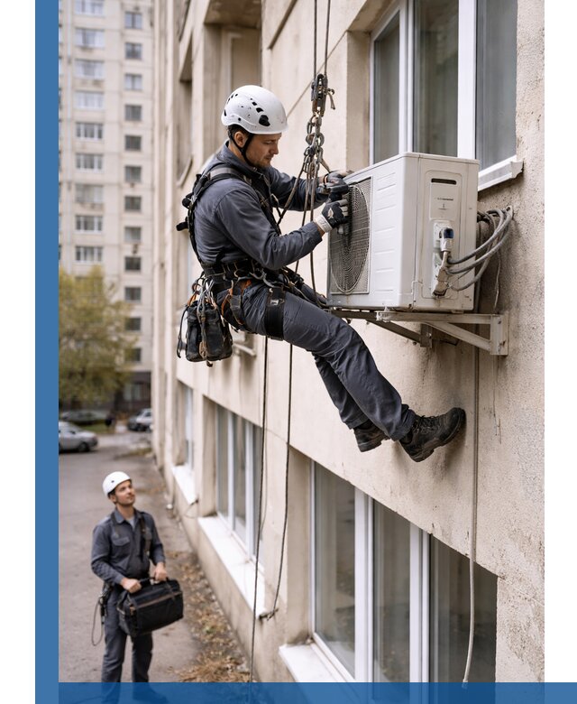 Демонтаж внешнего блока кондиционера в Шахтах профессионально