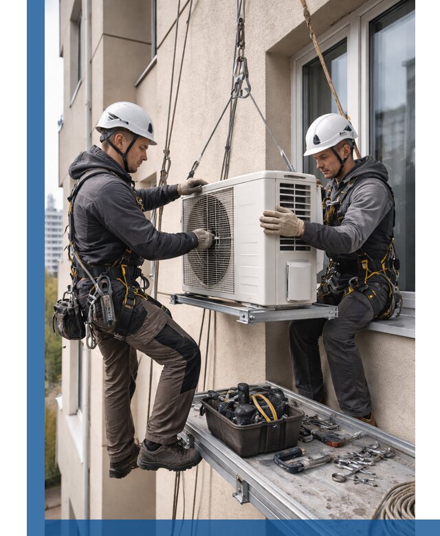 Перенос внешнего блока кондиционера в Шахтах с монтажом и крепежом