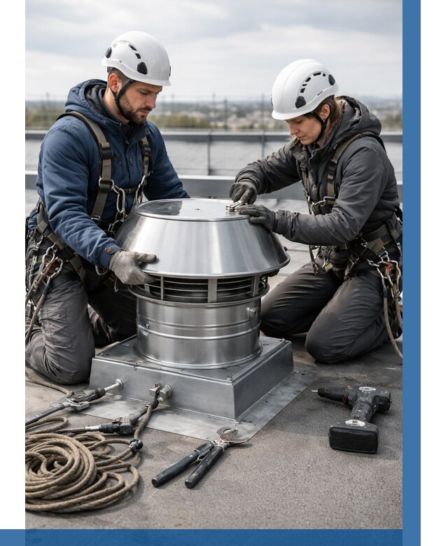 Установка дефлекторов на кровле в Шахтах от 4884 р. | ВЫСОТНИК-Шхт