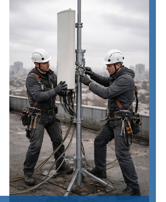 Монтаж антенн связи на крыше в Шахтах от 9225 р. | ВЫСОТНИК-Шхт