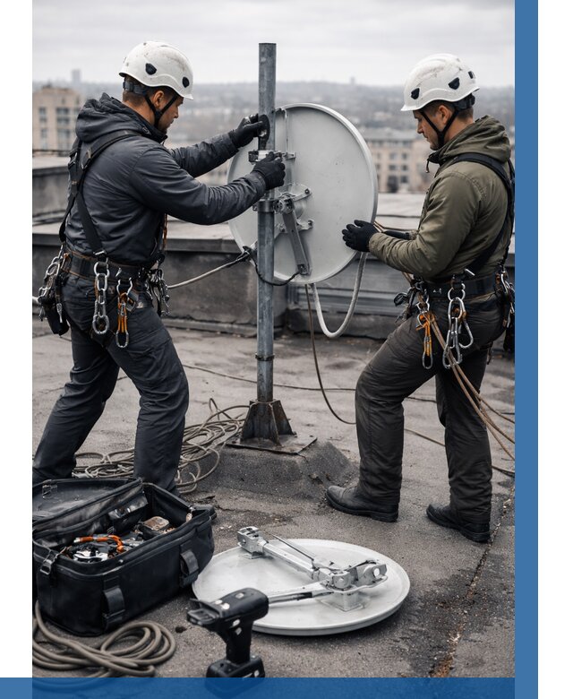 Демонтаж антенн на крыше в Шахтах от 4884 р. | ВЫСОТНИК-Шхт