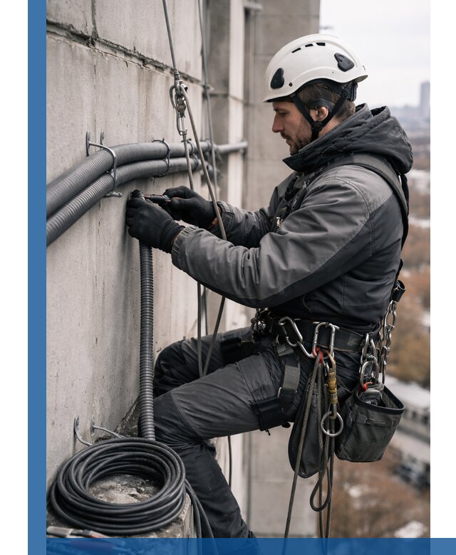 Профессиональный монтаж гофры для кабеля в Шахтах с гарантией