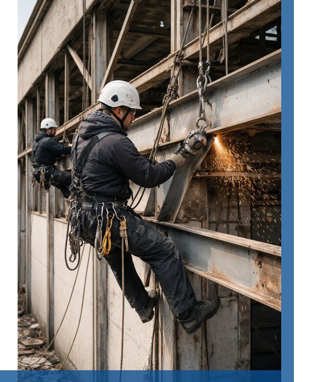 Демонтаж металлоконструкций на высоте в Шахтах от 7054р. |ВЫСОТНИК-Шхт