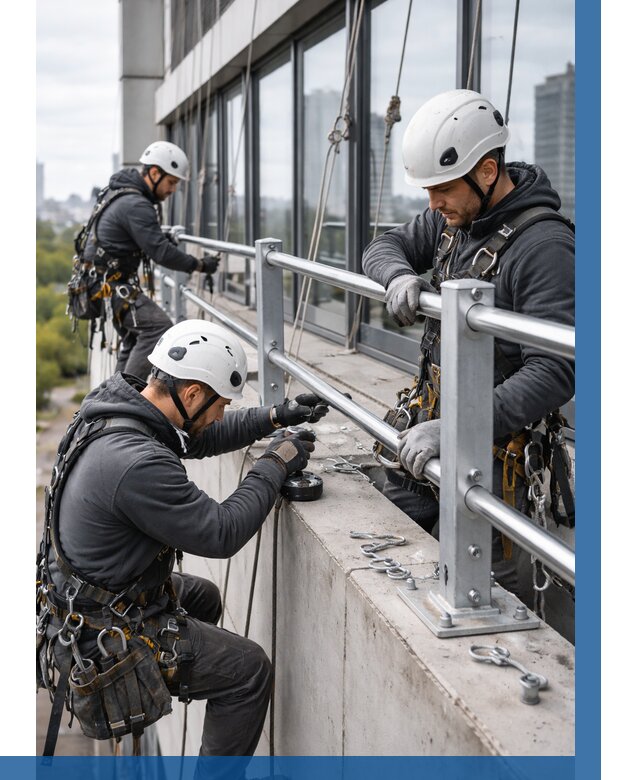 Монтаж ограждений на высоте в Шахтах, от 1302 р. | ВЫСОТНИК-Шхт