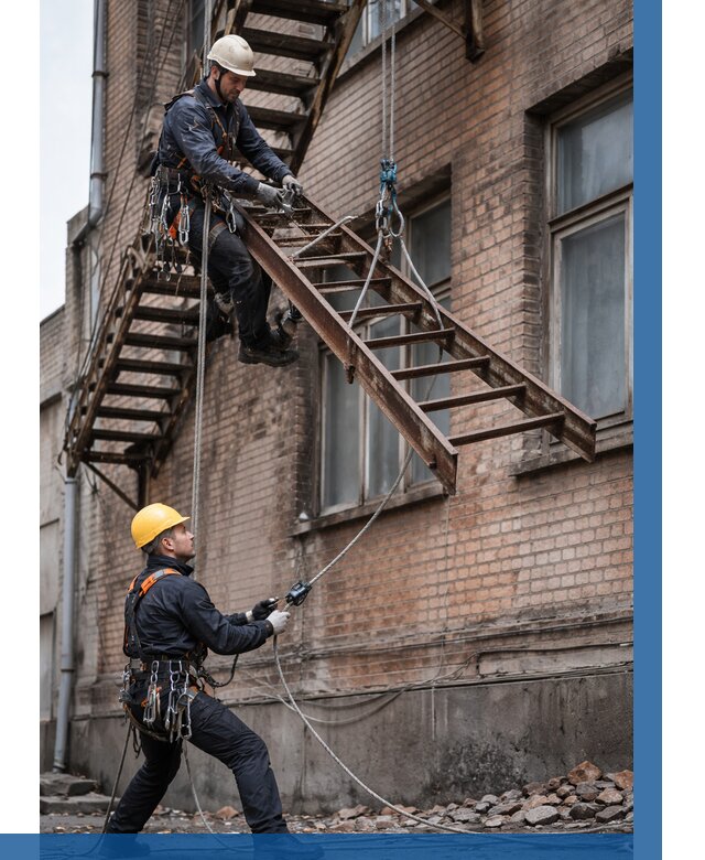 Демонтаж пожарной лестницы в Шахтах от 13024 р. | ВЫСОТНИК-Шхт